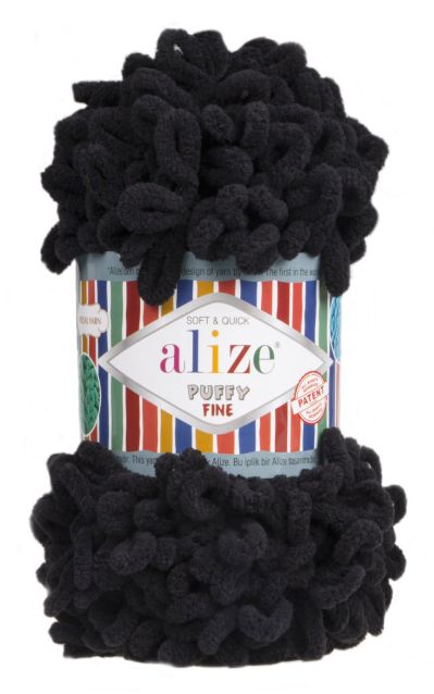 Alize Puffy Fine 60 - čierna