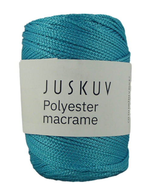 Polyester macrame Juskuv 05 - tyrkysová