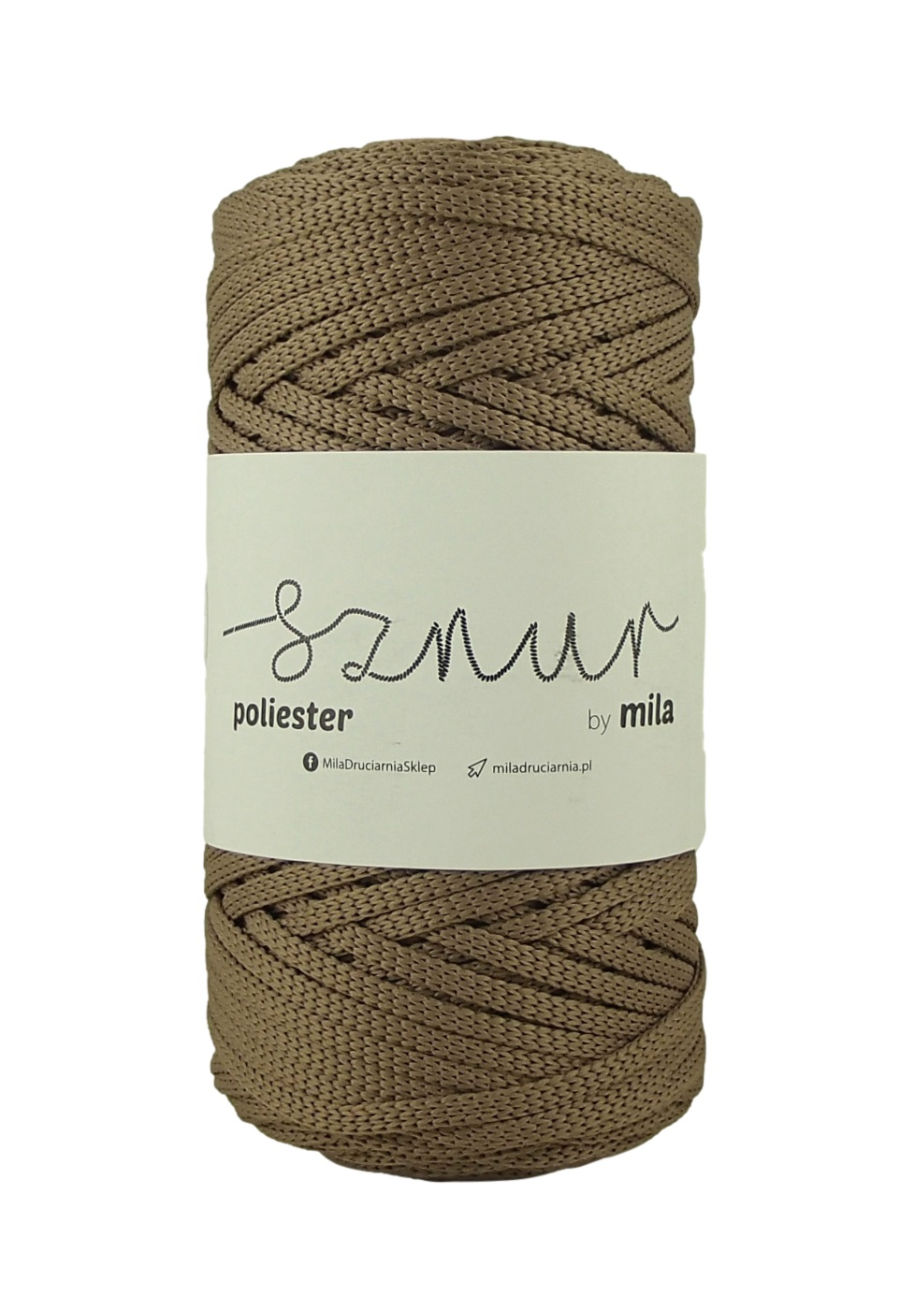 Polyester Sznur 5 mm plochý - 37 mokka